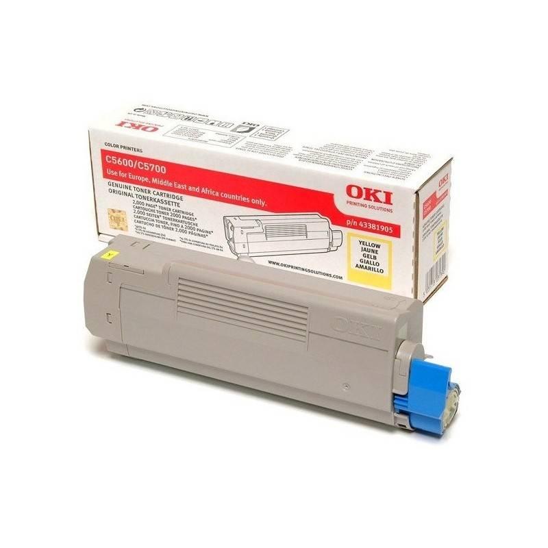 Toner OKI C5600 5700, 2000 stran žlutý