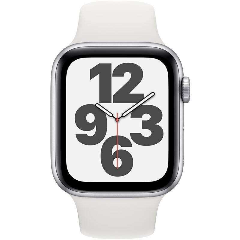 Chytré hodinky Apple Watch SE GPS 40mm pouzdro ze stříbrného hliníku - bílý sportovní náramek, Chytré, hodinky, Apple, Watch, SE, GPS, 40mm, pouzdro, ze, stříbrného, hliníku, bílý, sportovní, náramek