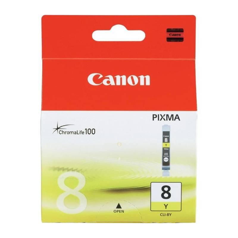 Inkoustová náplň Canon CLI-8Y, 420 stran - originální žlutá, Inkoustová, náplň, Canon, CLI-8Y, 420, stran, originální, žlutá