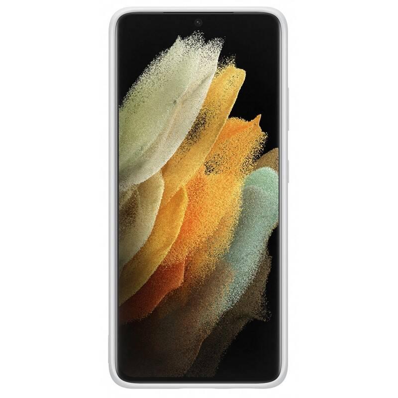 Kryt na mobil Samsung Silicone Cover na Galaxy S21 Ultra šedý