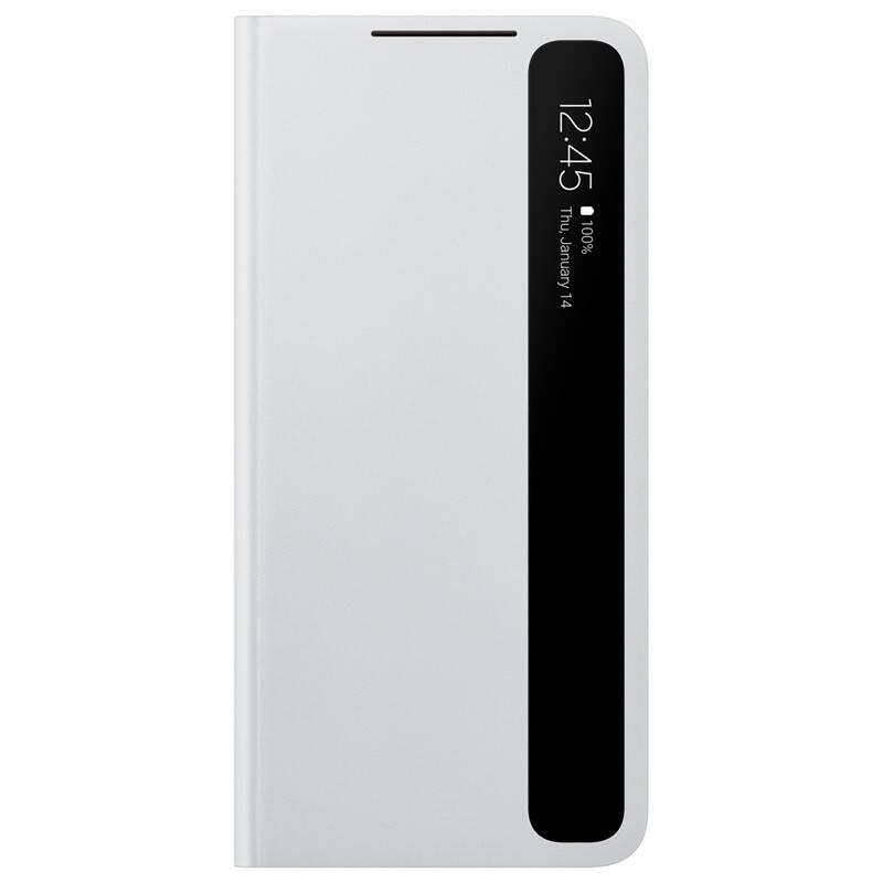 Pouzdro na mobil flipové Samsung Clear View na Galaxy S21 šedé