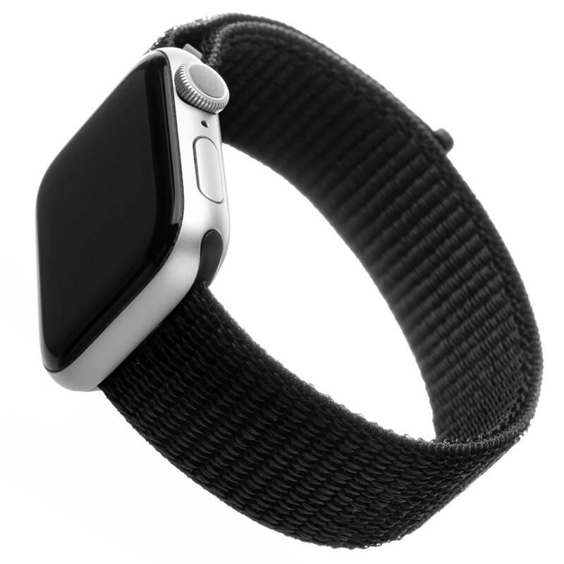 Řemínek FIXED Nylon Strap na Apple Watch 38 mm 40 mm černý