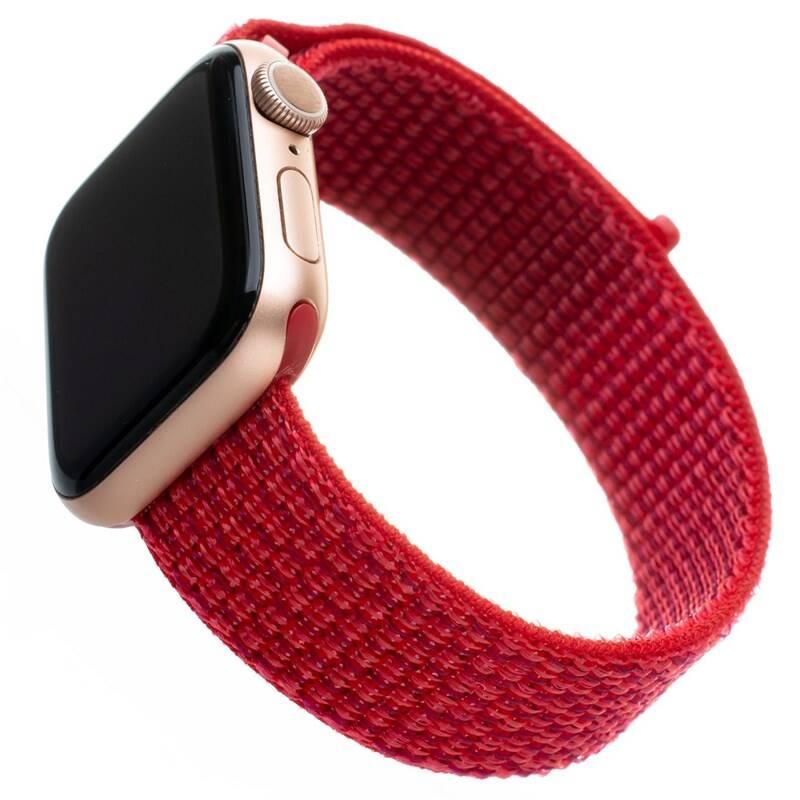 Řemínek FIXED Nylon Strap na Apple Watch 38 mm 40 mm červený, Řemínek, FIXED, Nylon, Strap, na, Apple, Watch, 38, mm, 40, mm, červený