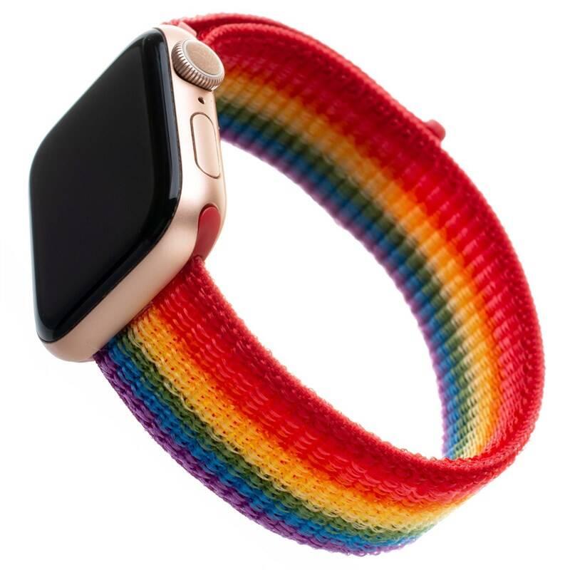 Řemínek FIXED Nylon Strap na Apple Watch 38 mm 40 mm - duhový, Řemínek, FIXED, Nylon, Strap, na, Apple, Watch, 38, mm, 40, mm, duhový