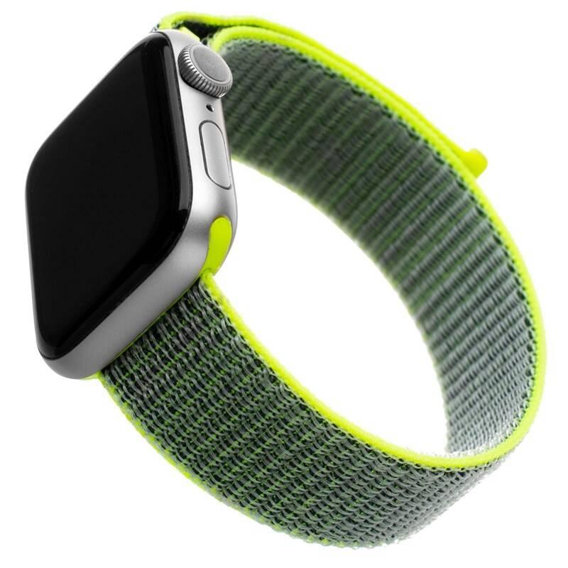 Řemínek FIXED Nylon Strap na Apple Watch 42 mm 44 mm - tmavě limetkový, Řemínek, FIXED, Nylon, Strap, na, Apple, Watch, 42, mm, 44, mm, tmavě, limetkový