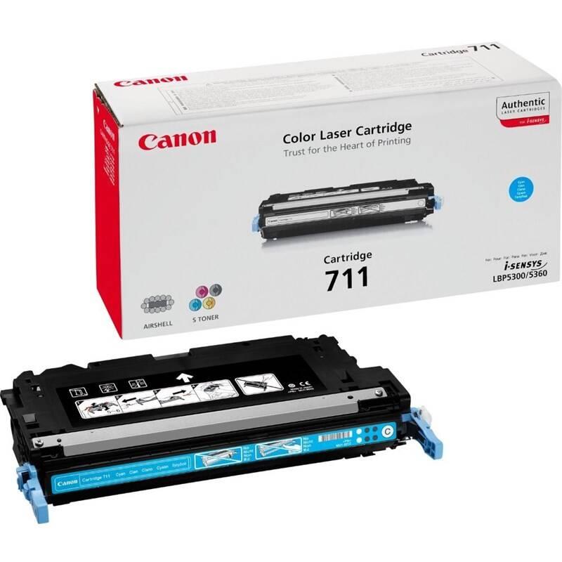 Toner Canon CRG-711C, 6000 stran - originální modrý, Toner, Canon, CRG-711C, 6000, stran, originální, modrý