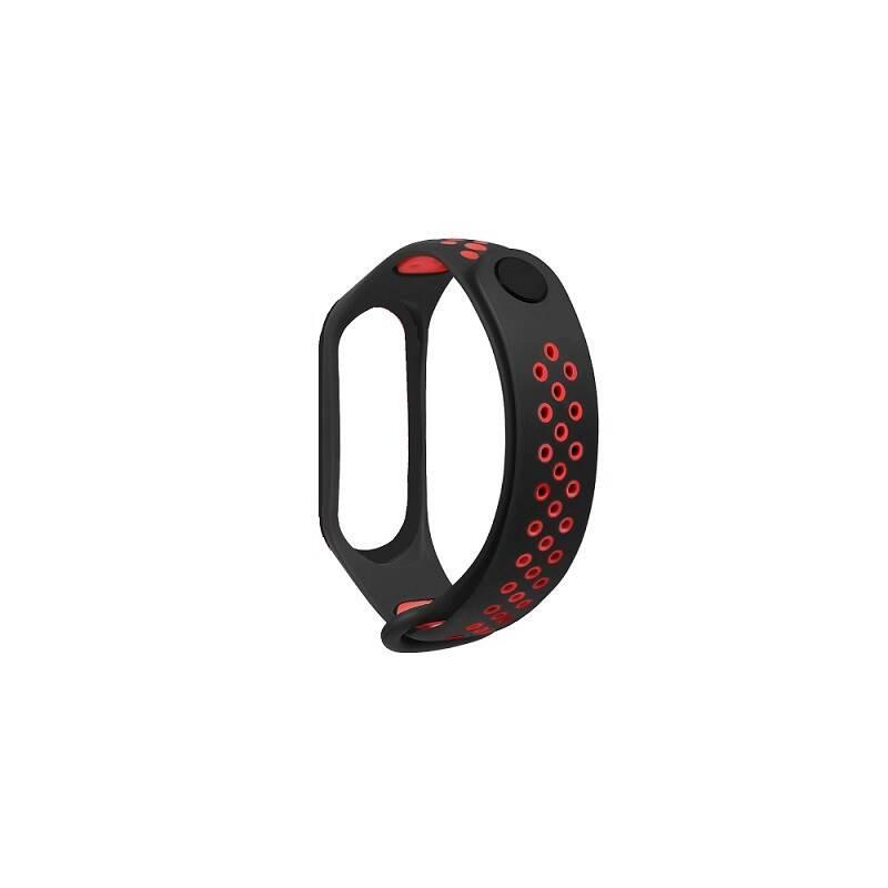 Řemínek Tactical Double na Xiaomi Mi Band 3 4 černý červený, Řemínek, Tactical, Double, na, Xiaomi, Mi, Band, 3, 4, černý, červený