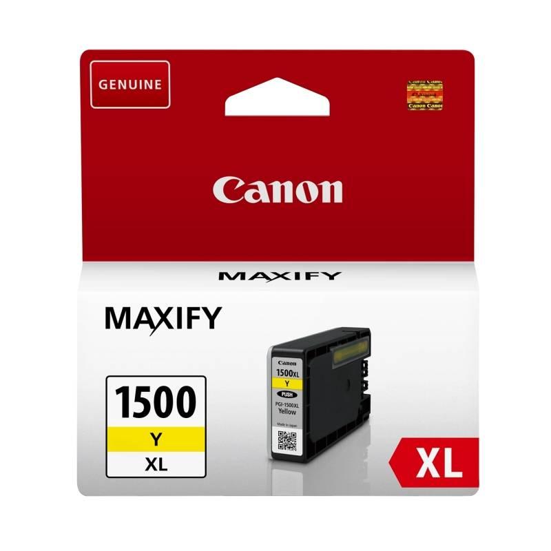 Inkoustová náplň Canon PGI-1500XL, 935 stran žlutá, Inkoustová, náplň, Canon, PGI-1500XL, 935, stran, žlutá