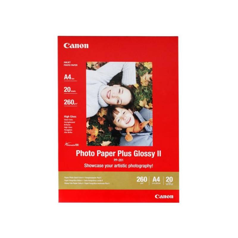 Fotopapír Canon PP201 A4, 260g, 20 listů bílý, Fotopapír, Canon, PP201, A4, 260g, 20, listů, bílý