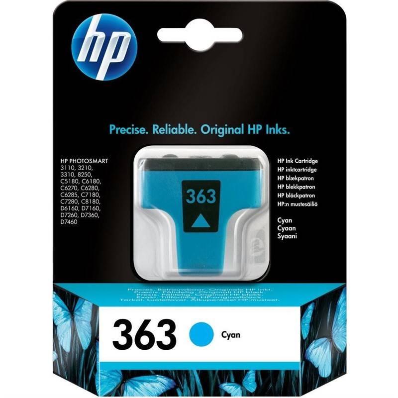 Inkoustová náplň HP 363, 4ml, 350 stran modrá, Inkoustová, náplň, HP, 363, 4ml, 350, stran, modrá