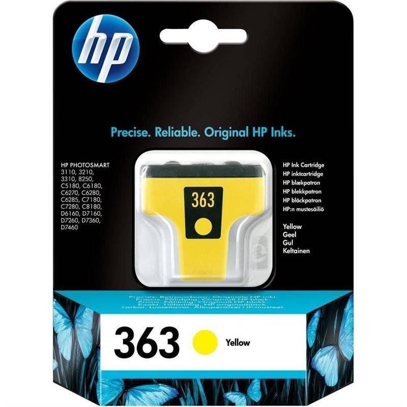 Inkoustová náplň HP 363, 5,5ml žlutá, Inkoustová, náplň, HP, 363, 5,5ml, žlutá