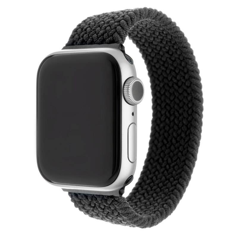 Řemínek FIXED Nylon Strap na Apple Watch 38 40mm, velikost L černý