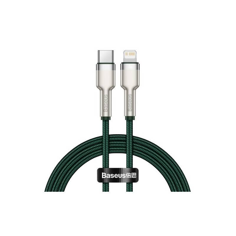 Kabel Baseus Cafule USB-C Lightning PD 20W, 1m zelený