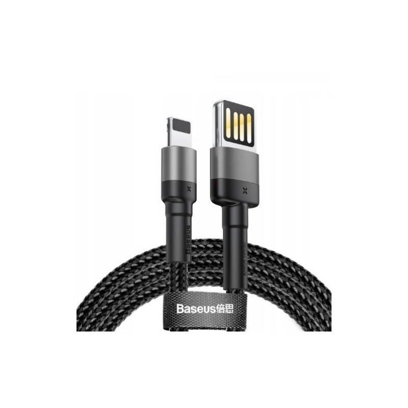 Kabel Baseus Cafule USB Lightning, 1m černý šedý, Kabel, Baseus, Cafule, USB, Lightning, 1m, černý, šedý