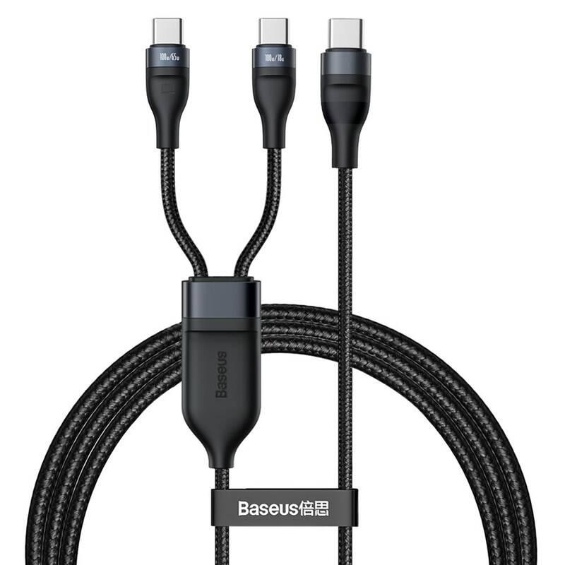 Kabel Baseus Flash Series USB-C USB-C USB-C 100W 1,5m černý, Kabel, Baseus, Flash, Series, USB-C, USB-C, USB-C, 100W, 1,5m, černý