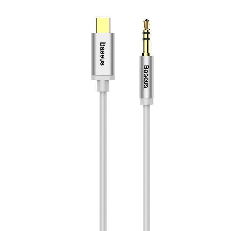 Kabel Baseus Yiven Series USB-C 3,5mm Jack 1,2m stříbrný