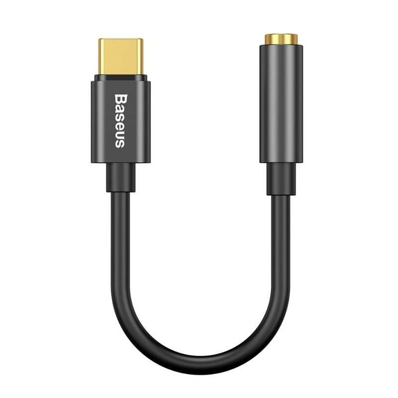 Redukce Baseus USB-C 3,5mm Jack černá, Redukce, Baseus, USB-C, 3,5mm, Jack, černá