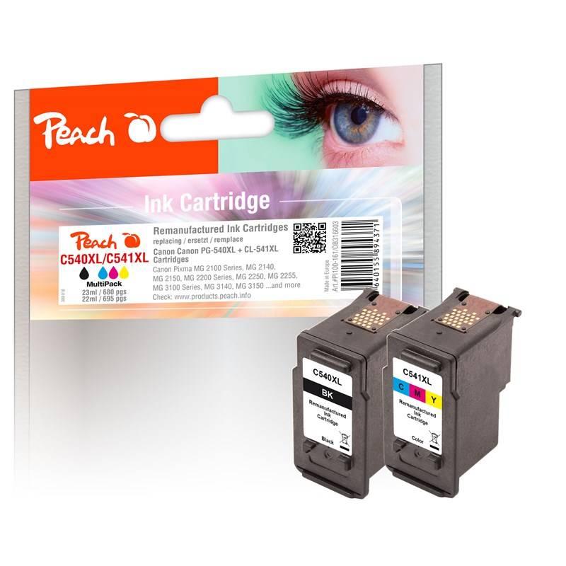Inkoustová náplň Peach Canon PG-540XL CL-541XL, MultiPack, 23 ml, 22 ml CMYK, Inkoustová, náplň, Peach, Canon, PG-540XL, CL-541XL, MultiPack, 23, ml, 22, ml, CMYK