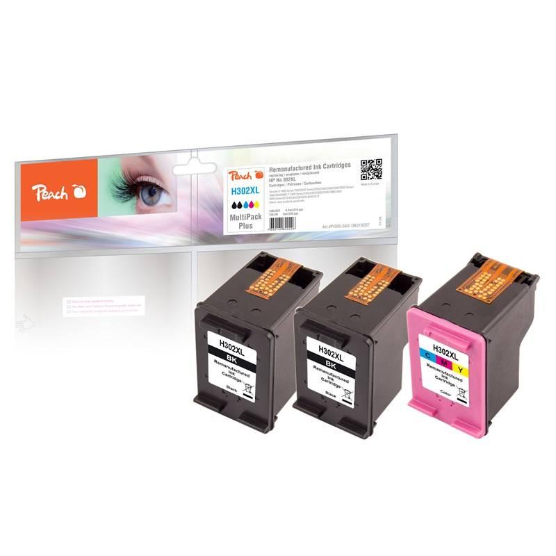 Inkoustová náplň Peach HP PI300-660, No. 302XL, MultiPack Plus, 2x15, 1x14 ml CMYK