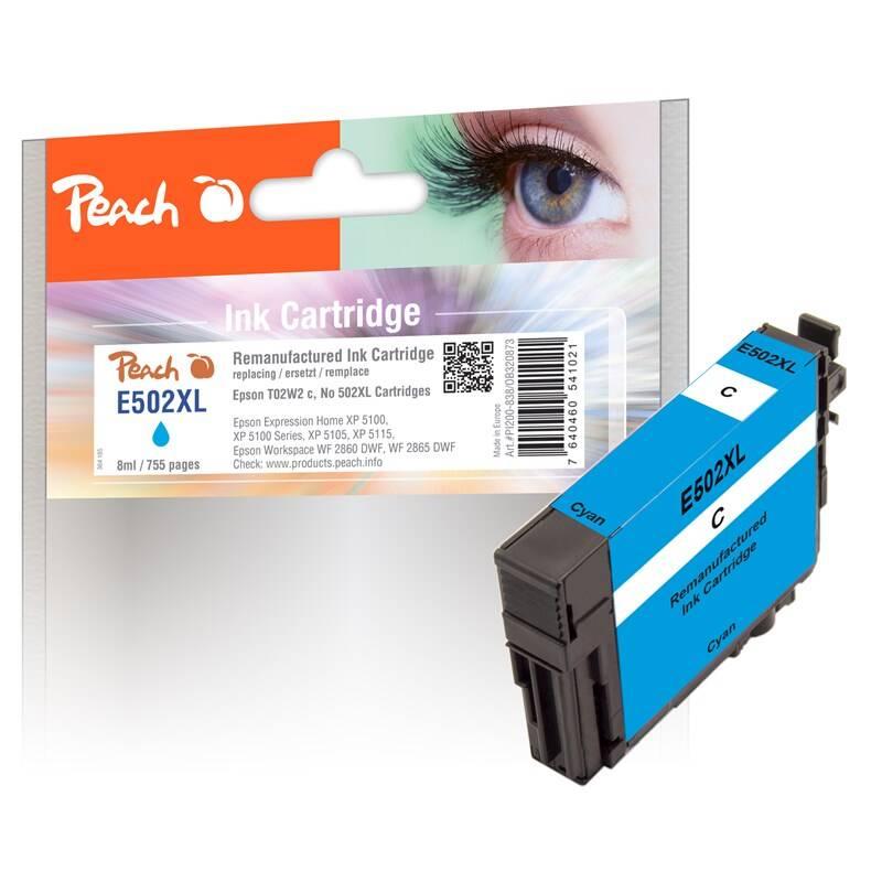 Inkoustová náplň Peach T02W2 No. 502XL, 8ml, kompatibilní modrá