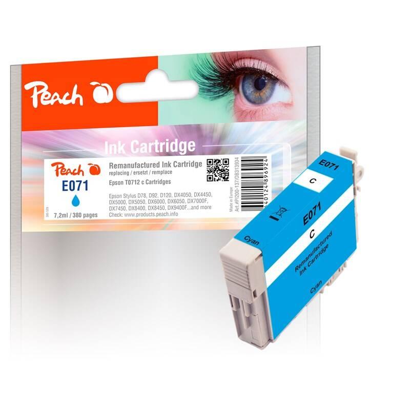 Inkoustová náplň Peach T0712, 7,2ml, kompatibilní modrá