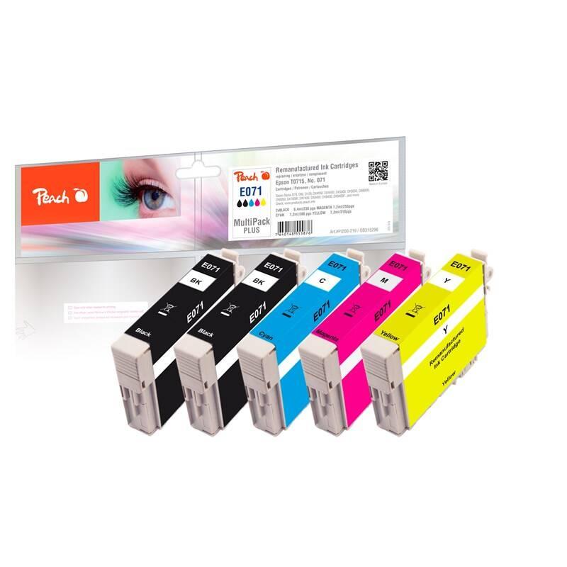 Inkoustová náplň Peach T0715 MultiPack Plus, kompatibilní, Inkoustová, náplň, Peach, T0715, MultiPack, Plus, kompatibilní