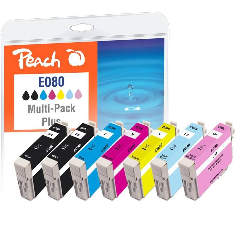 Inkoustová náplň Peach T0807 MultiPack Plus, kompatibilní, Inkoustová, náplň, Peach, T0807, MultiPack, Plus, kompatibilní