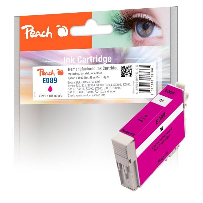 Inkoustová náplň Peach T0893, 7,2ml, kompatibilní červená
