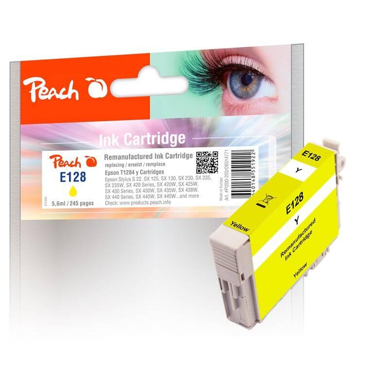 Inkoustová náplň Peach T1284, 5,6ml, kompatibilní žlutá