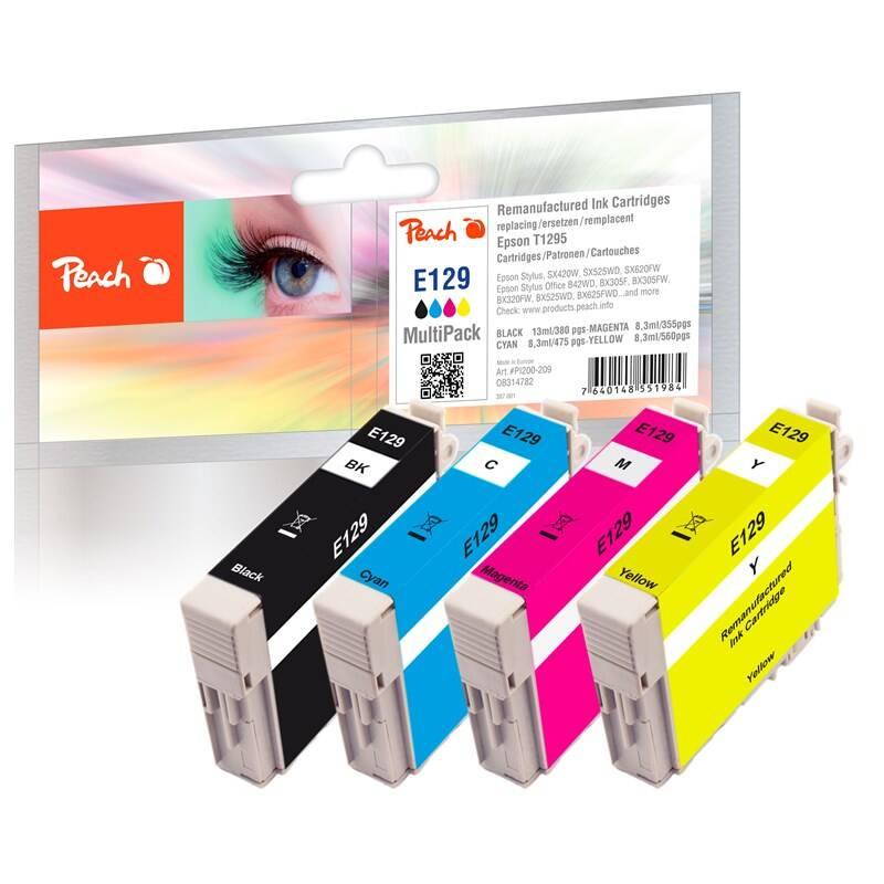 Inkoustová náplň Peach T1295 MultiPack, kompatibilní, Inkoustová, náplň, Peach, T1295, MultiPack, kompatibilní