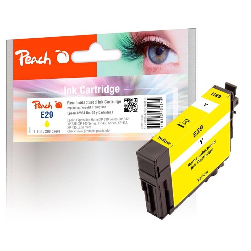 Inkoustová náplň Peach T2984, No. 29, 3,8ml, kompatibilní žlutá, Inkoustová, náplň, Peach, T2984, No., 29, 3,8ml, kompatibilní, žlutá