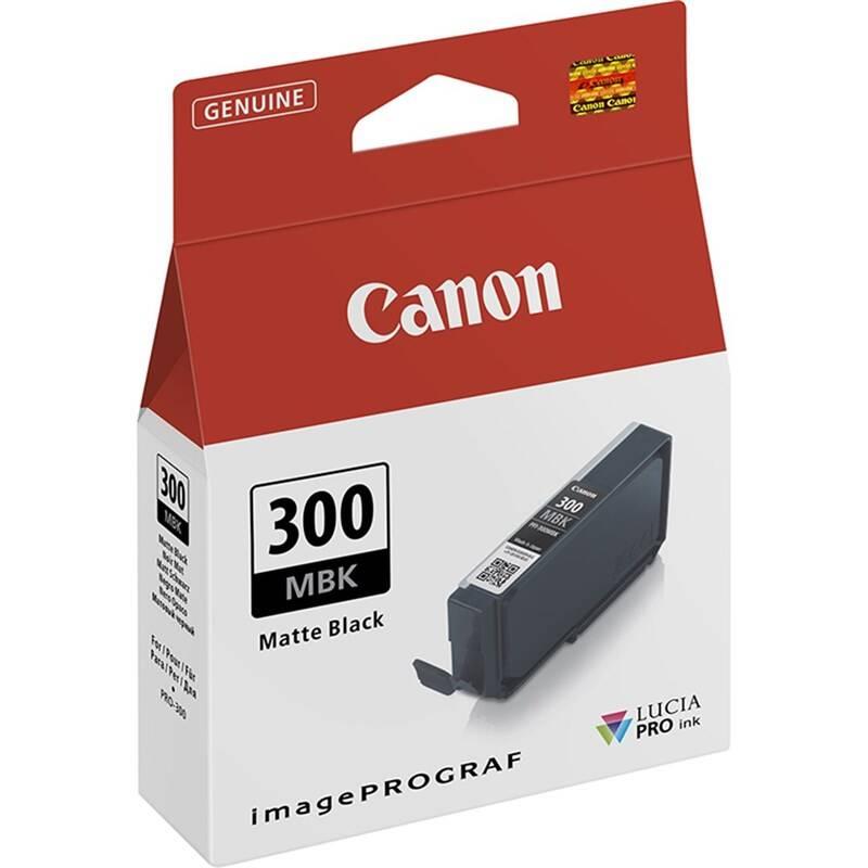 Inkoustová náplň Canon PFI-300, 14,4 ml, MBK Matná černá, Inkoustová, náplň, Canon, PFI-300, 14,4, ml, MBK, Matná, černá