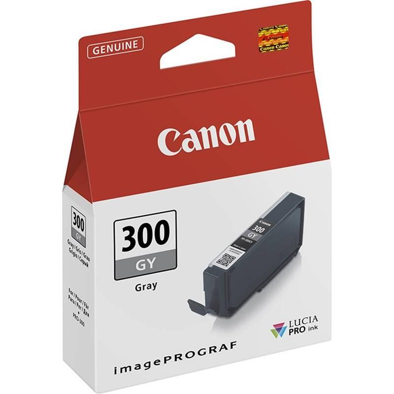 Inkoustová náplň Canon PFI-300, 14,4 ml šedá, Inkoustová, náplň, Canon, PFI-300, 14,4, ml, šedá