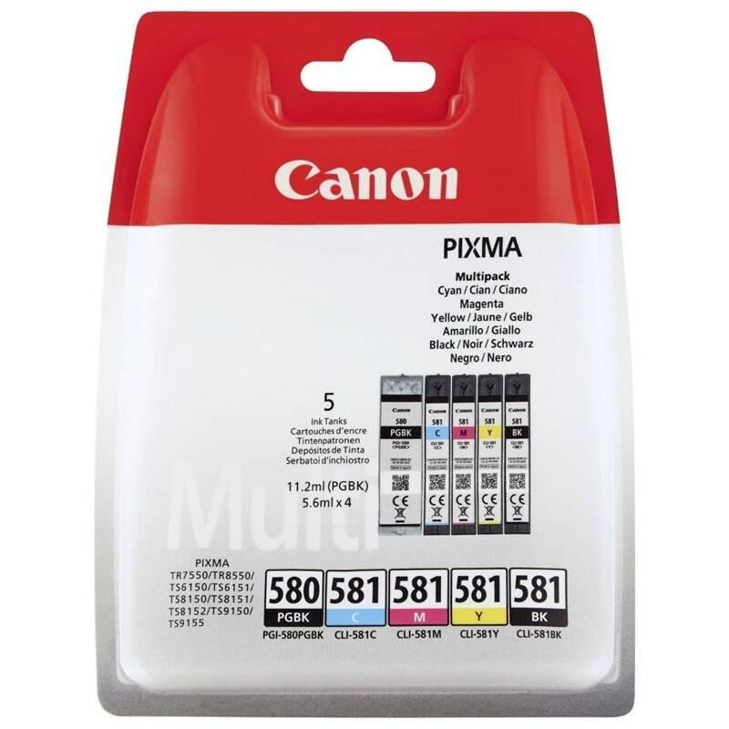 Inkoustová náplň Canon PGI-580 CLI-581 Multi pack, CMYK, Inkoustová, náplň, Canon, PGI-580, CLI-581, Multi, pack, CMYK