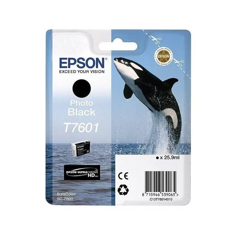 Inkoustová náplň Epson T7601, 25,9 ml, foto černá, Inkoustová, náplň, Epson, T7601, 25,9, ml, foto, černá