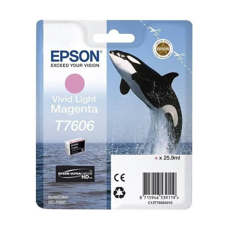 Inkoustová náplň Epson T7606, 25,9 ml, světlá magenta