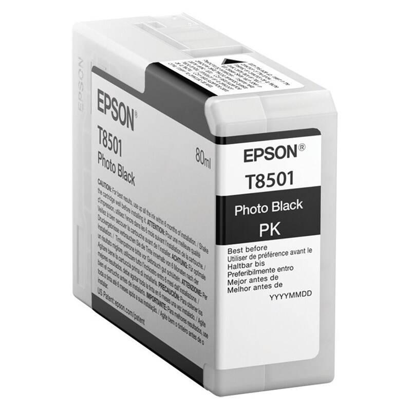 Inkoustová náplň Epson T8501, 80 ml, foto černá