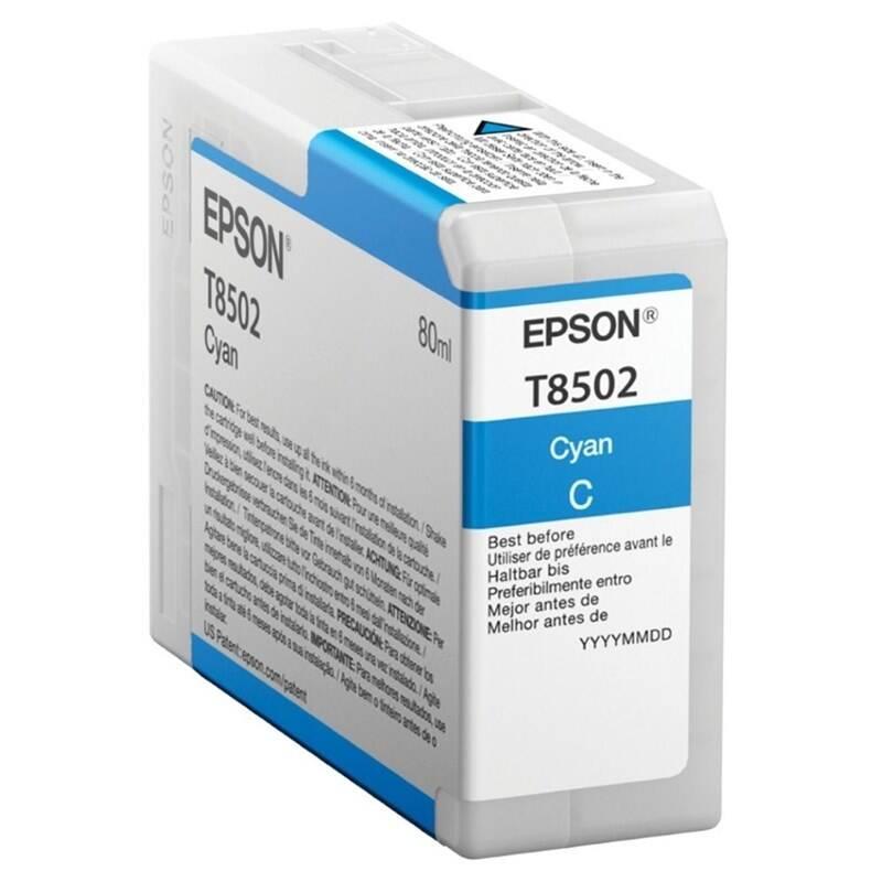Inkoustová náplň Epson T8502, 80 ml modrá