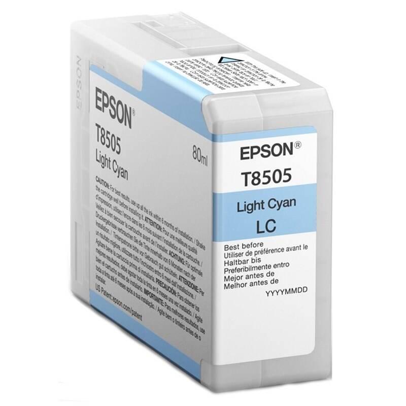 Inkoustová náplň Epson T8505, 80 ml, světlá modrá