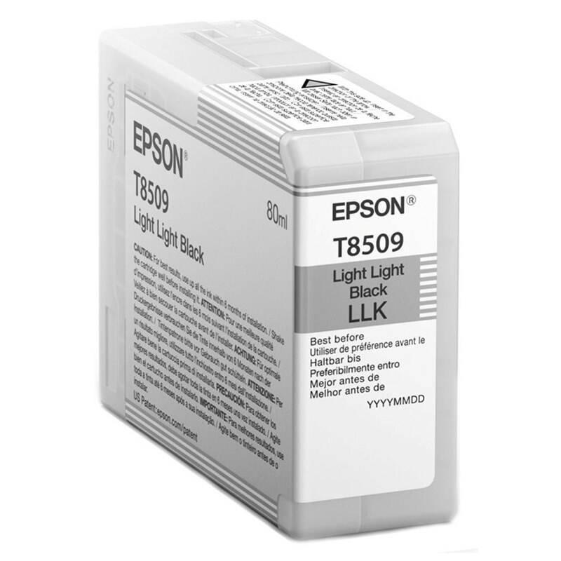 Inkoustová náplň Epson T8509, 80 ml, světle šedá