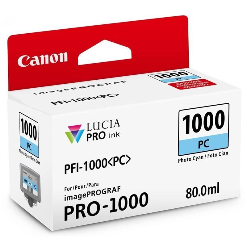 Inkoustová náplň Canon PFI-1000 PC, 80 ml Foto modrá