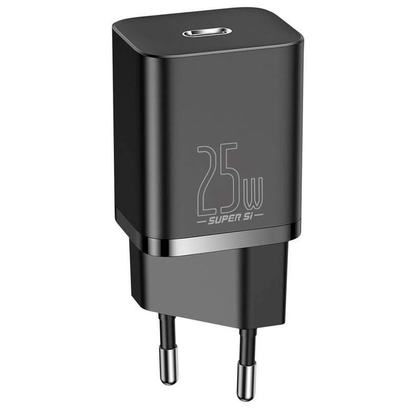 Nabíječka do sítě Baseus Super Si USB-C 25W USB-C kabel 1m černá