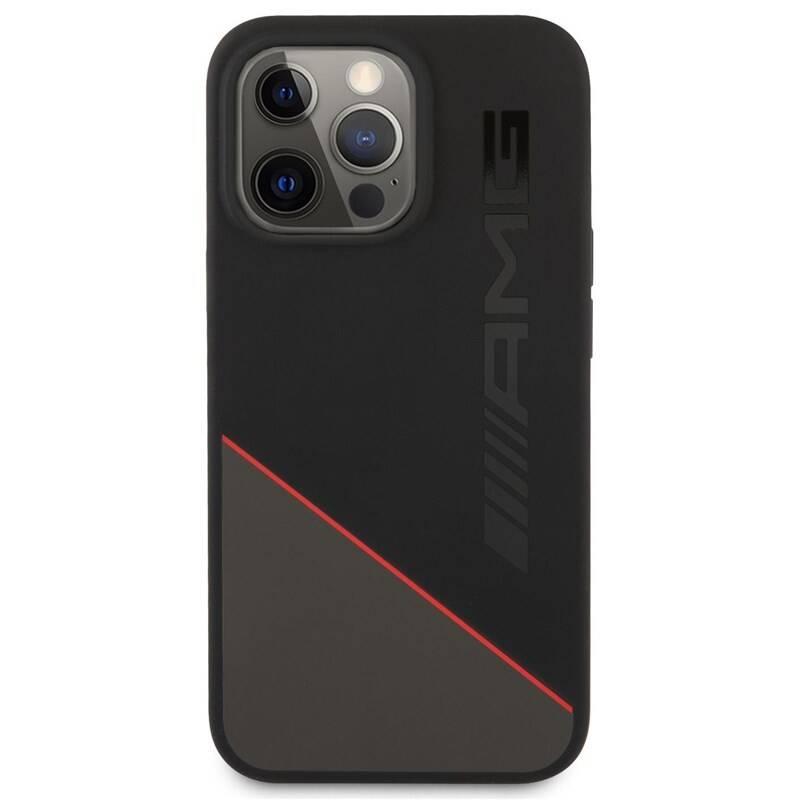 Kryt na mobil AMG Liquid Silicone na Apple iPhone 13 Pro Max černý červený