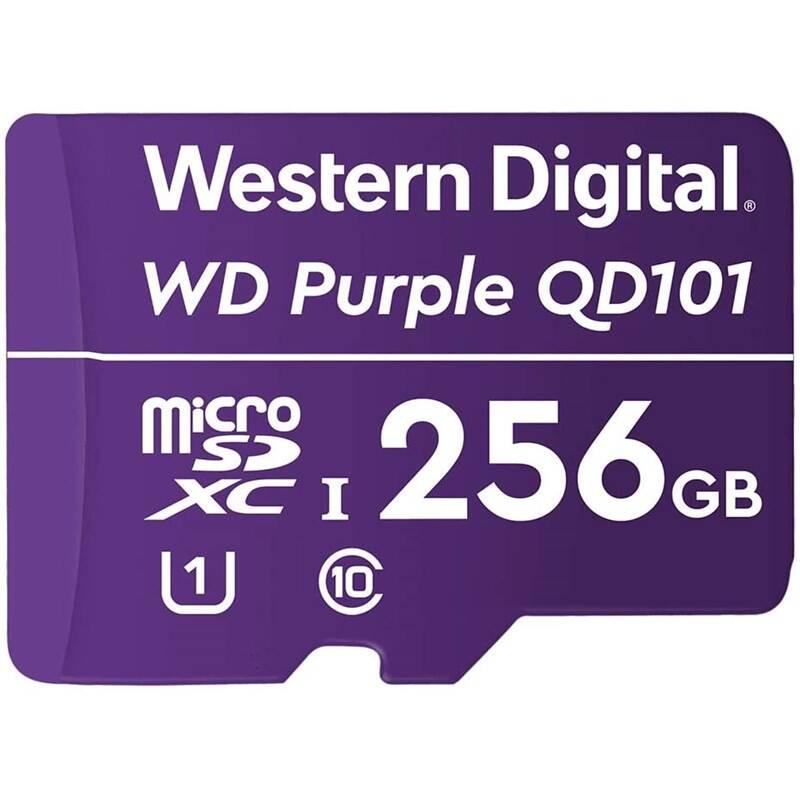 Paměťová karta Western Digital Purple microSDXC 256GB UHS-I U1, Paměťová, karta, Western, Digital, Purple, microSDXC, 256GB, UHS-I, U1
