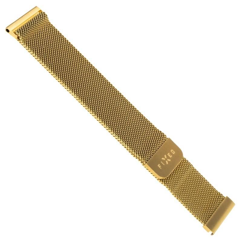 Řemínek FIXED Mesh Strap s šířkou 20mm na smartwatch zlatý, Řemínek, FIXED, Mesh, Strap, s, šířkou, 20mm, na, smartwatch, zlatý