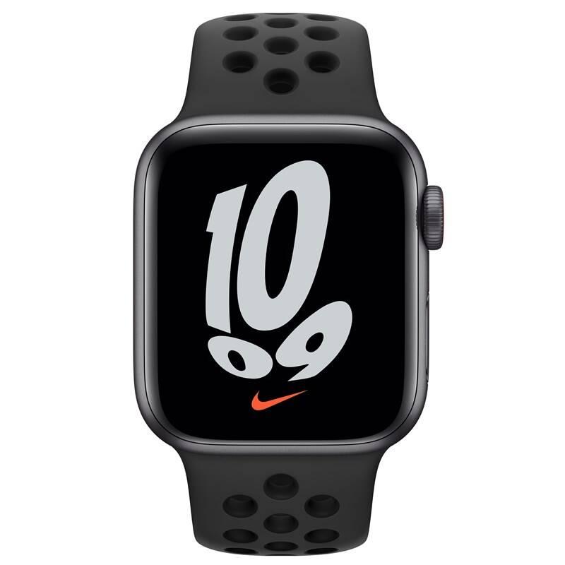 Chytré hodinky Apple Watch Nike SE GPS Cellular, 40mm pouzdro z vesmírně šedého hliníku - antracitový černý sportovní řemínek, Chytré, hodinky, Apple, Watch, Nike, SE, GPS, Cellular, 40mm, pouzdro, z, vesmírně, šedého, hliníku, antracitový, černý, sportovní, řemínek