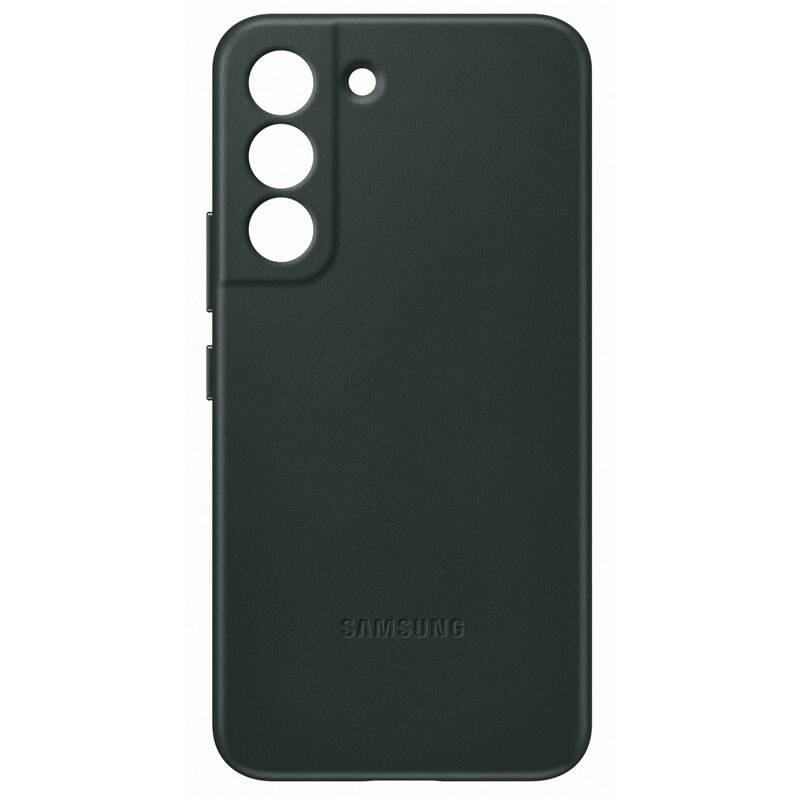 Kryt na mobil Samsung Leather Cover na Galaxy S22 zelený