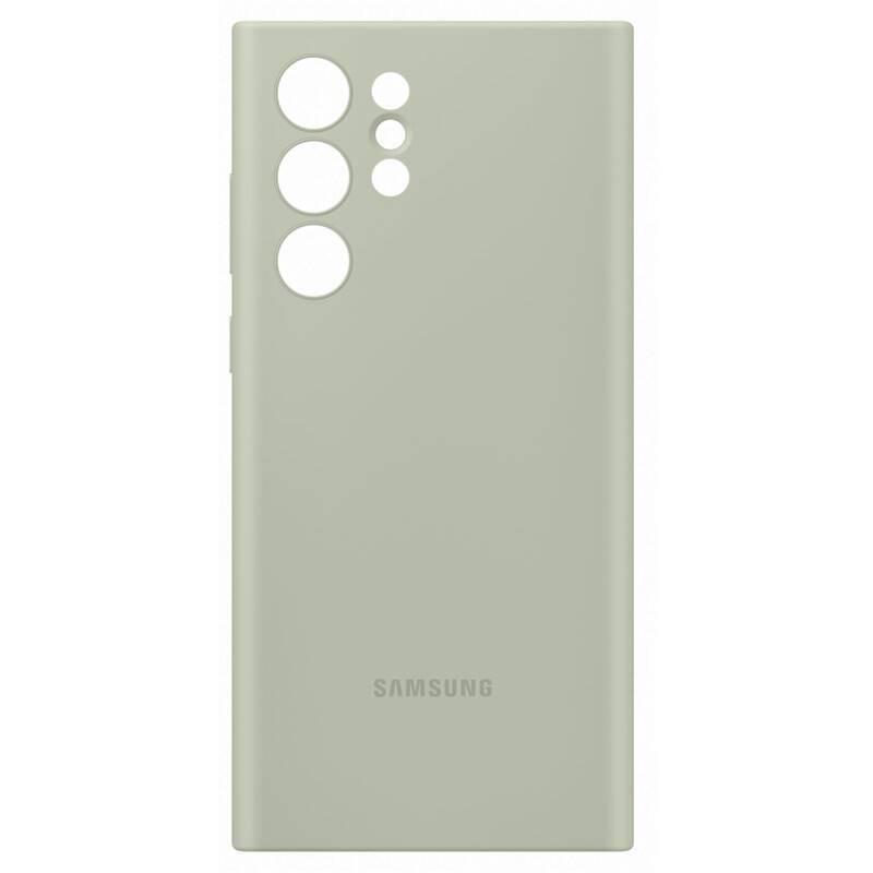 Kryt na mobil Samsung Silicone Cover na Galaxy S22 Ultra zelený
