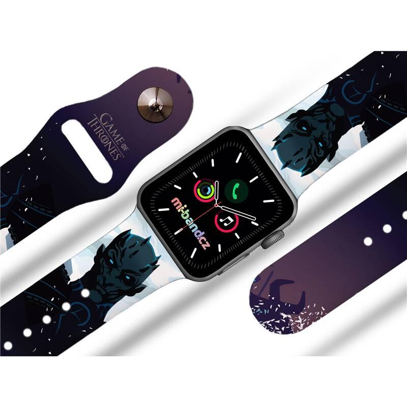 Řemínek Mi-Band na Apple Watch 38 40 41 mm - motiv GOT Noční král, černý