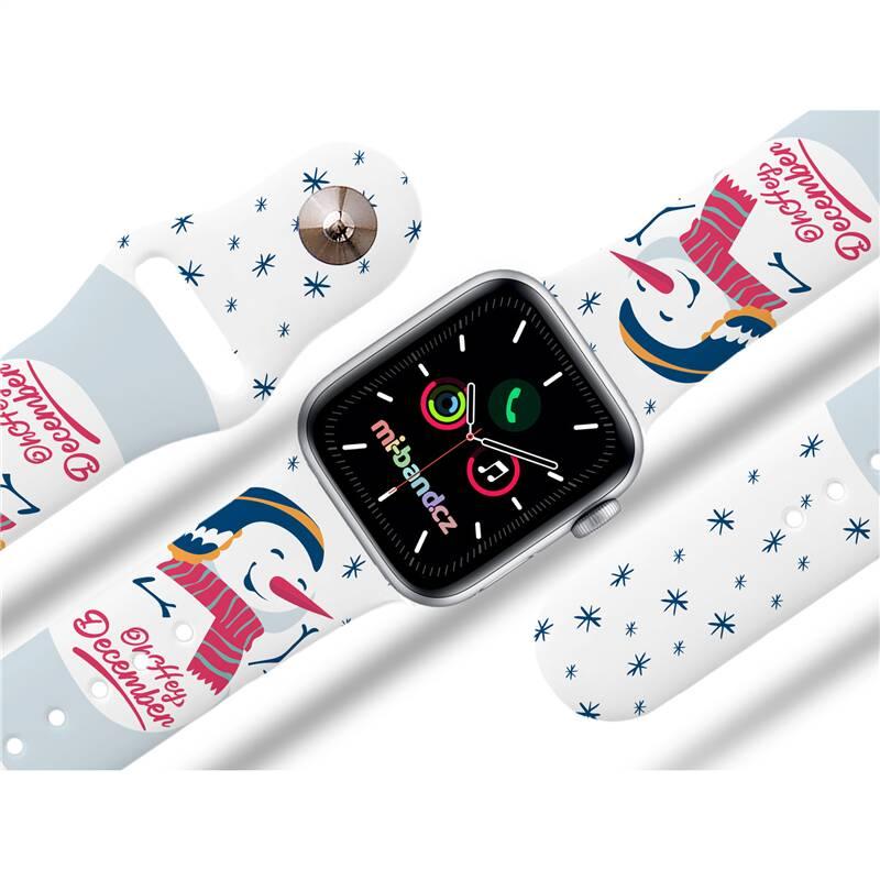 Řemínek Mi-Band na Apple Watch 38 40 41 mm - motiv Sněhulák, bílý, Řemínek, Mi-Band, na, Apple, Watch, 38, 40, 41, mm, motiv, Sněhulák, bílý